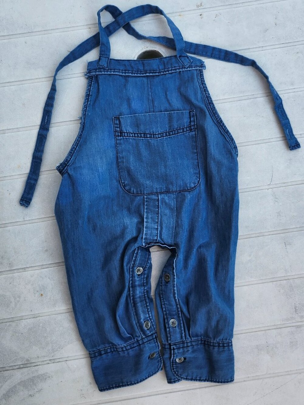 ADORABLE SHIRT SLEEVE BABY OVERALLS 6-12 Months Handmade